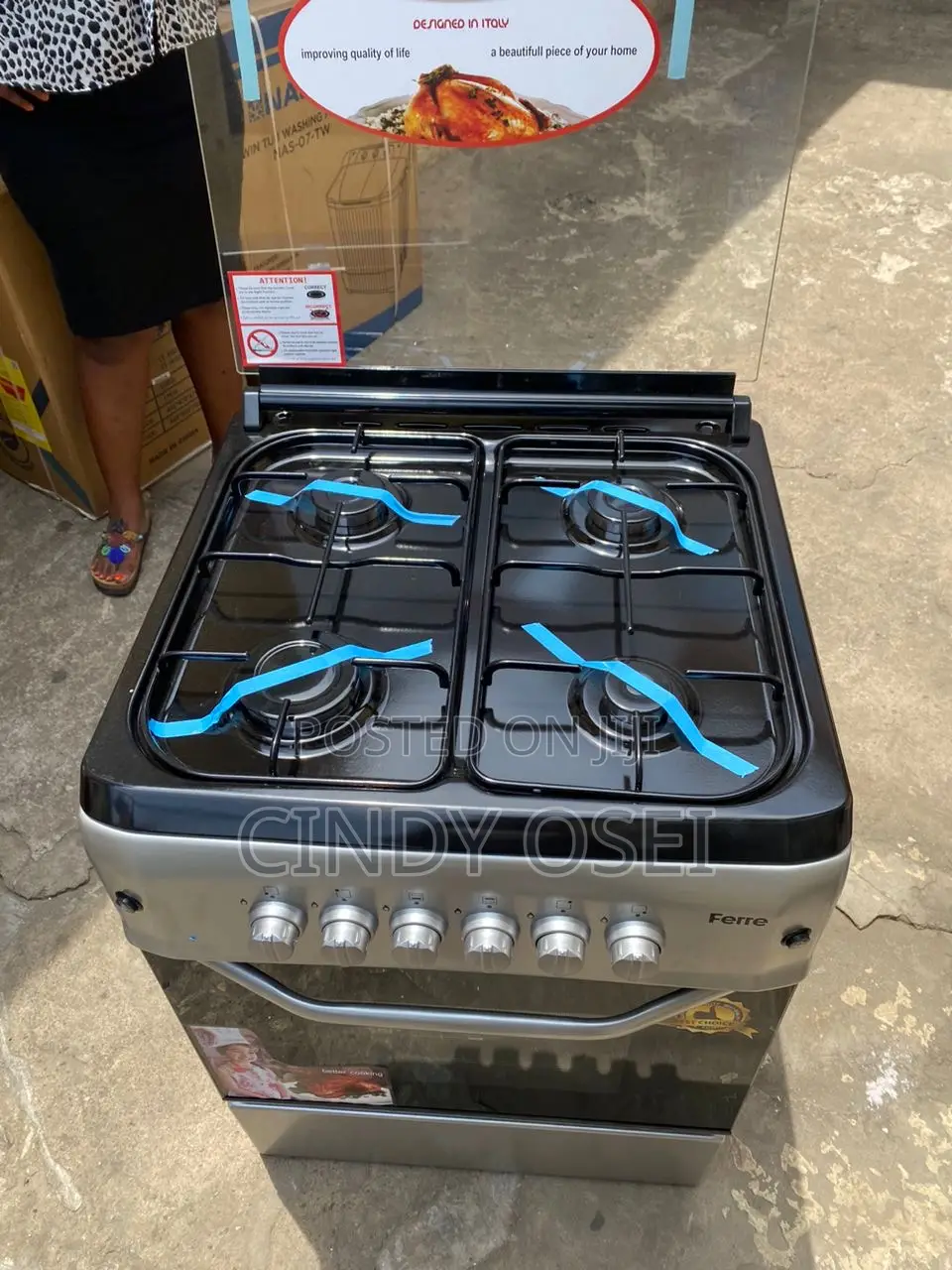 Hunky Ferre 60X60 4burner Gascookeroven Grill