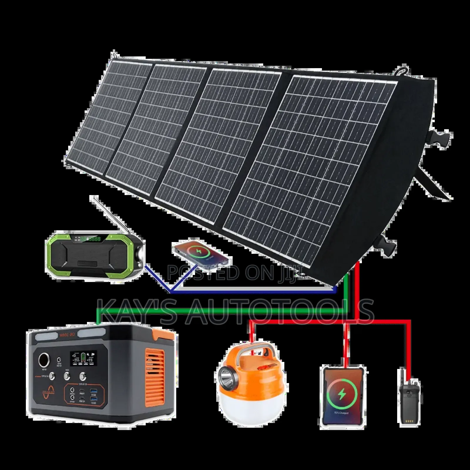 100W Foldable Portable Solar Panel