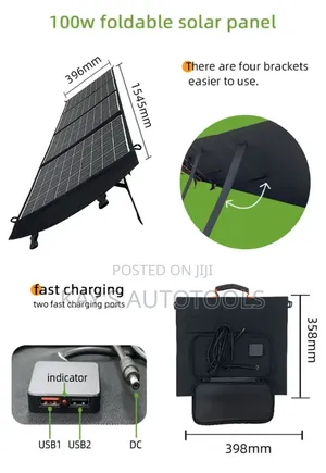 100W Foldable Portable Solar Panel