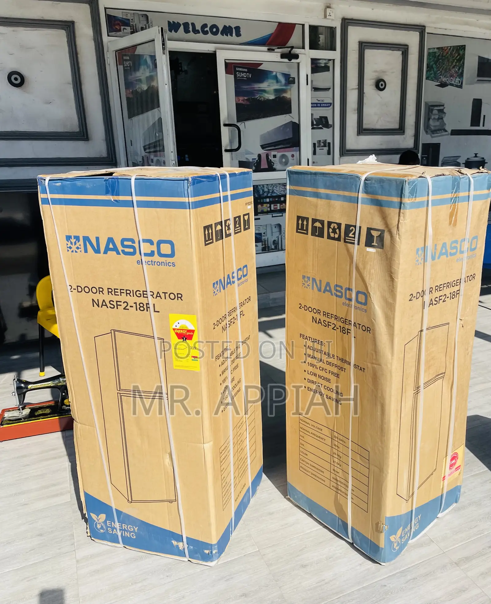 Get Nasco F2-18fl Double Door Electric Refrigerator.