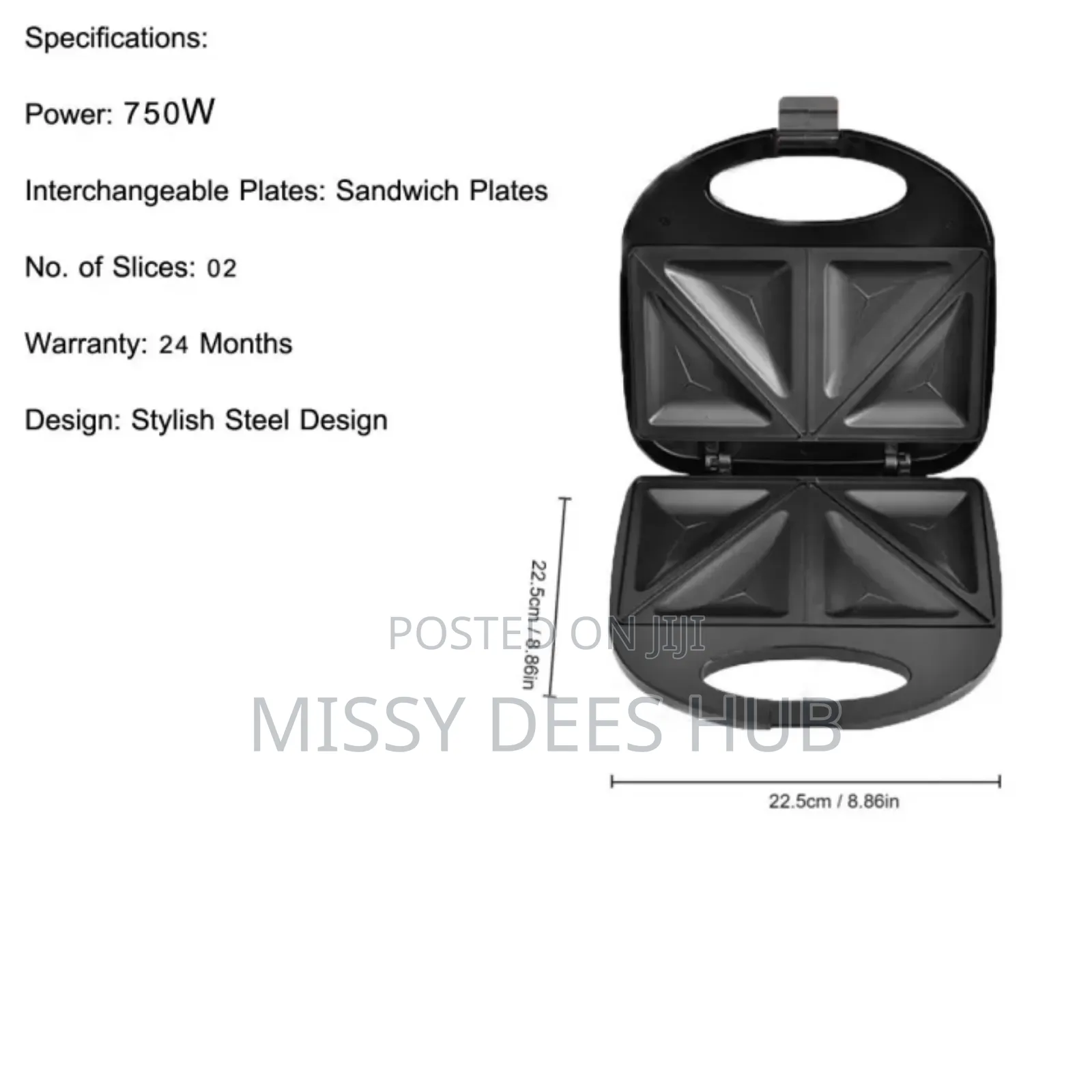 2-Slice Sandwich Maker