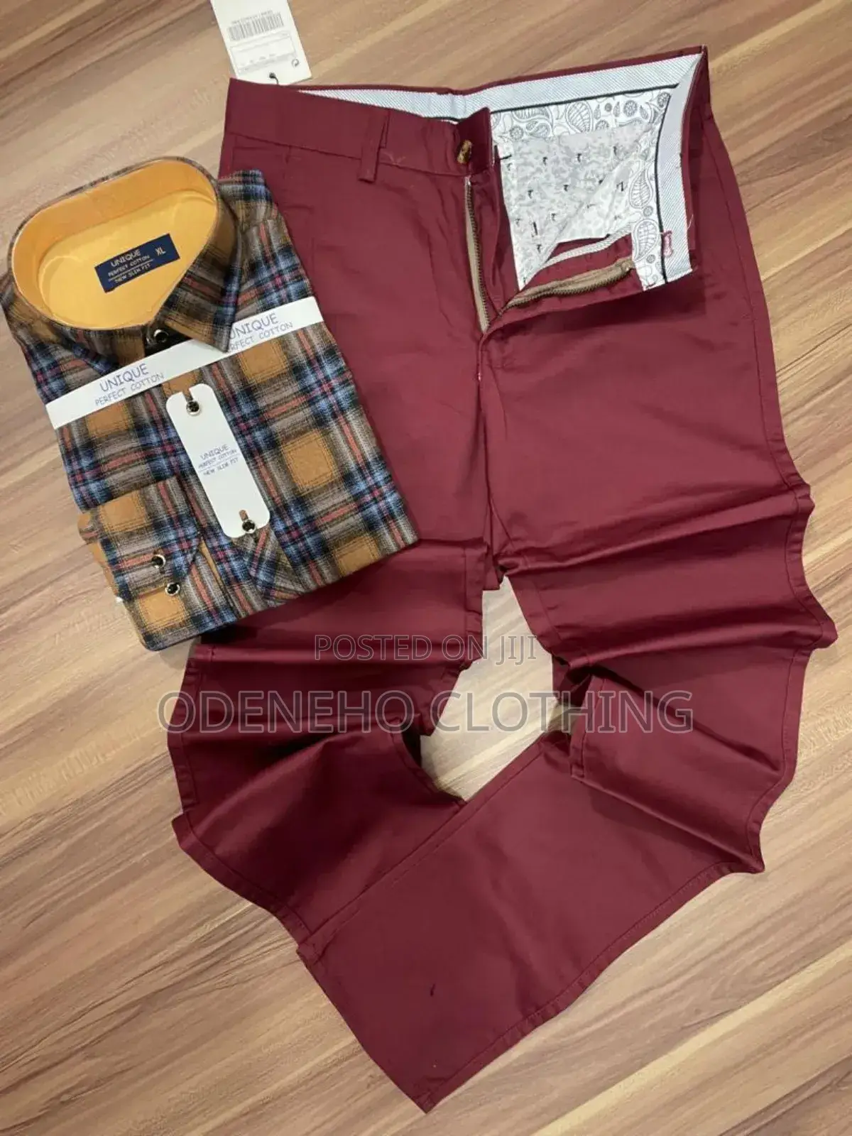 Top Shirt and Khaki Trousers in Different Sizes