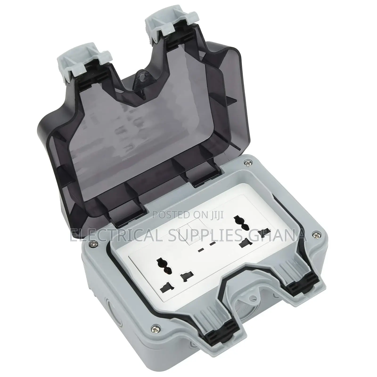 Waterproof Double Socket Outlet for Outdoor Use