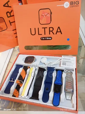 Fashion Luxury 7 in 1 Bracelets Silicon Smartwatch - Blue