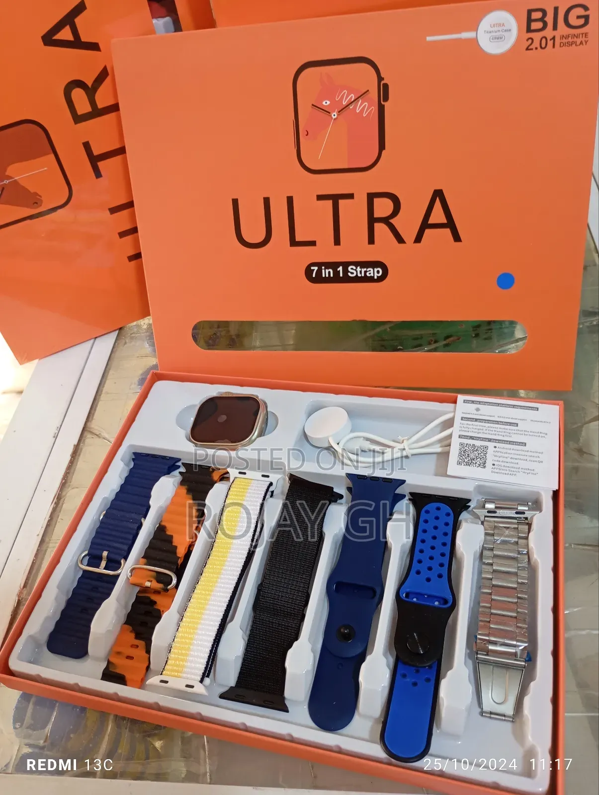 Fashion Luxury 7 in 1 Bracelets Silicon Smartwatch - Blue