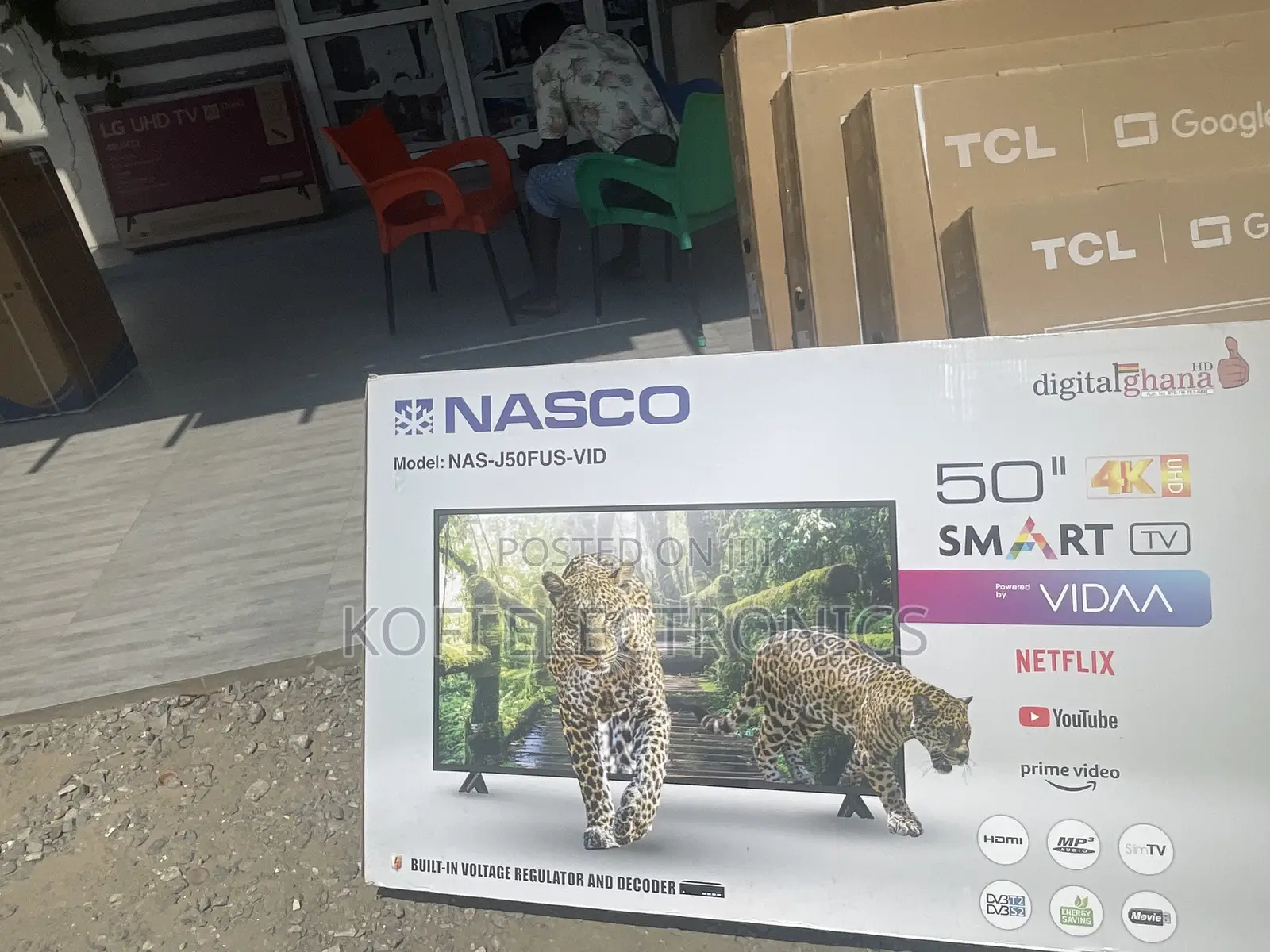 No Strain Eyes-Nasco 50 UHD Smart Flat Vidaa NAS-J50FUS-VID