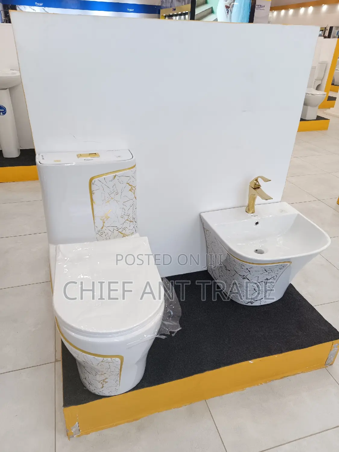Wc. Toilet Seat and Basin. Set