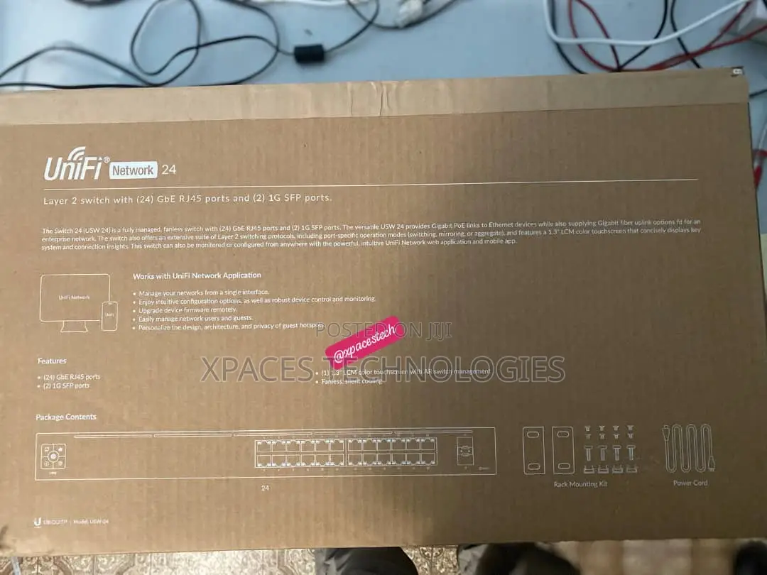 Ubiquiti Unifi USW 24port Poe+ Layer2 Gigabit Managed Switch