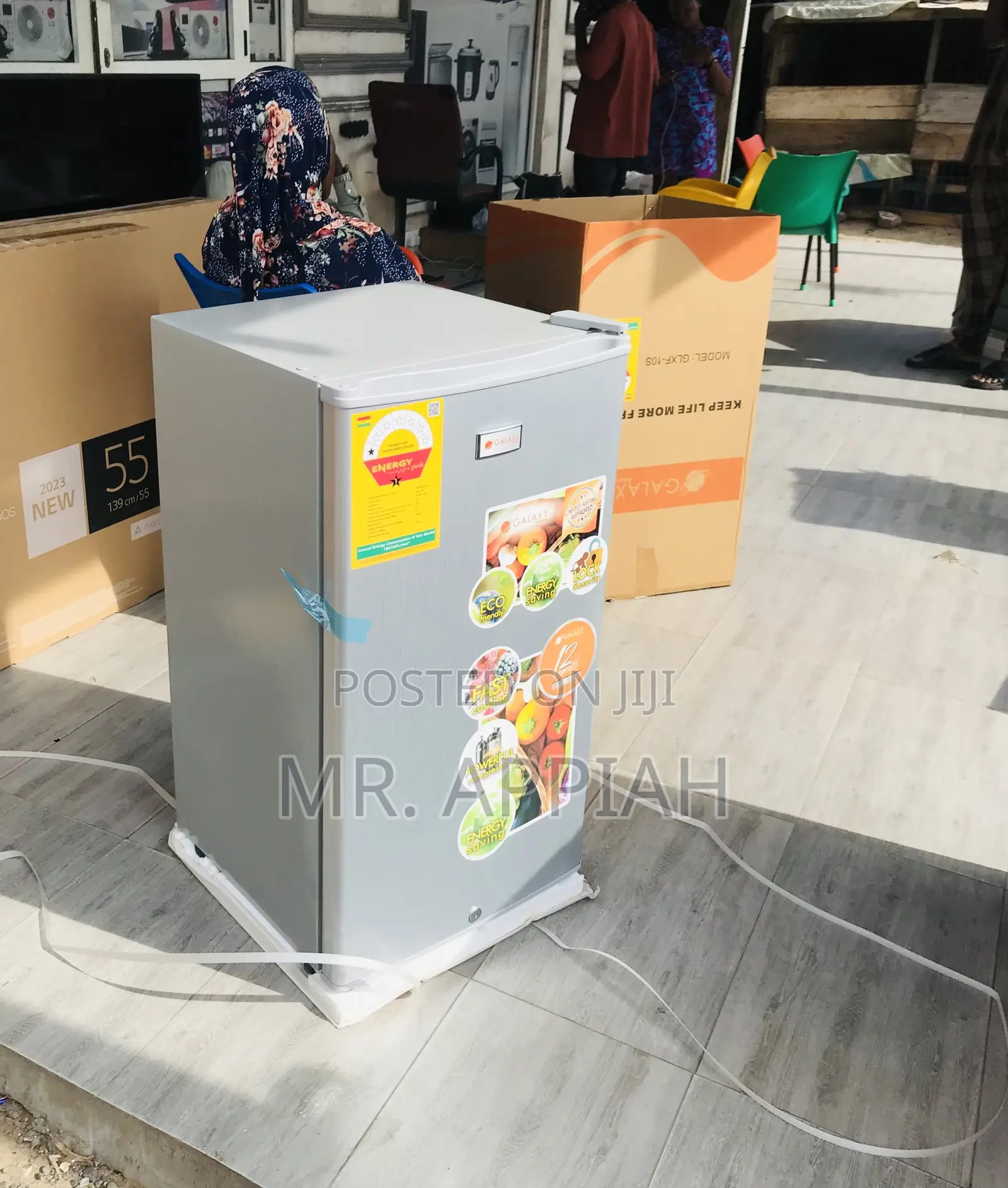 Get Classic Galaxy 2 Door Electric Table Top Fridge(Silver)