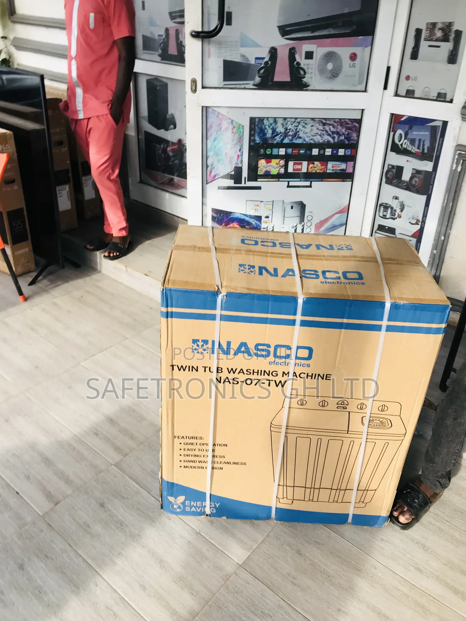 White Semi Auto Topload 7kg Nasco Washer ~