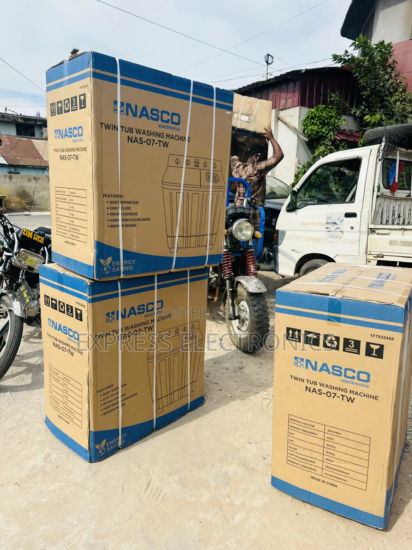 Easy to Wash Topload Twintub Nasco 7kg White