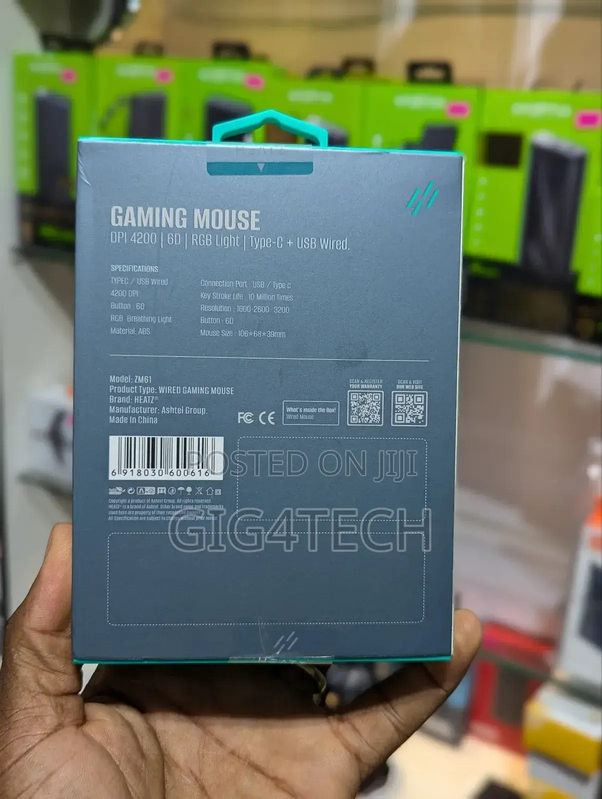 Heatz ZM61 RGB Wired Gaming Mouse GAMEXMODE