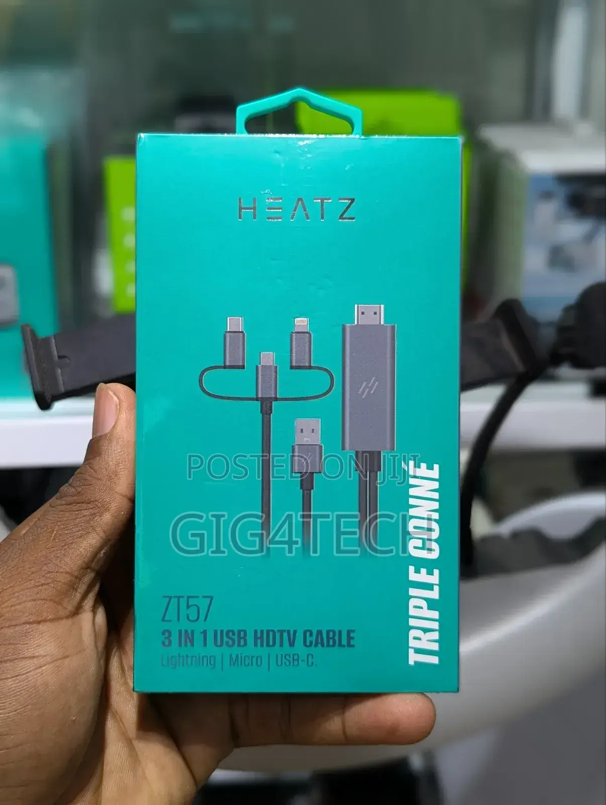 Heatz Zt57 3in1 Usb to Hdmi HDTV Cable