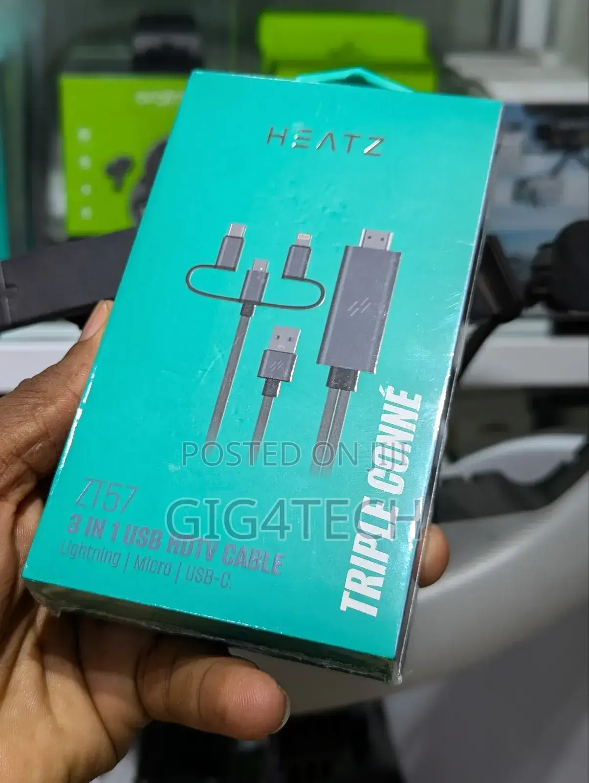 Heatz Zt57 3in1 Usb to Hdmi HDTV Cable
