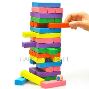 54 Blocks Colored Wooden Jenga