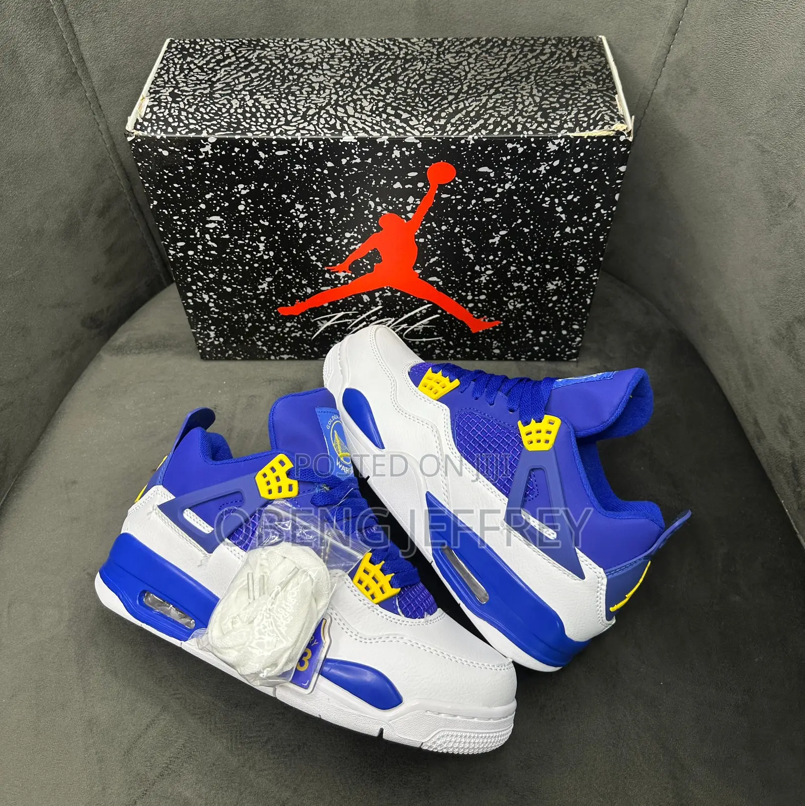 Original Air Jordan 4 Blue Curry
