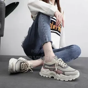 Casual Walking Sneakers - 04-Khaki/Pink