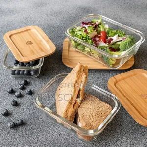 Glass Bamboo Lunch Bowls