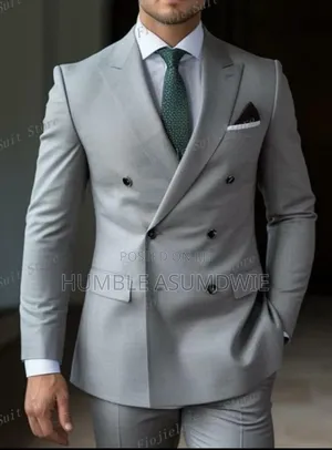 Quality Gold Double-Breasted Wedding Suit