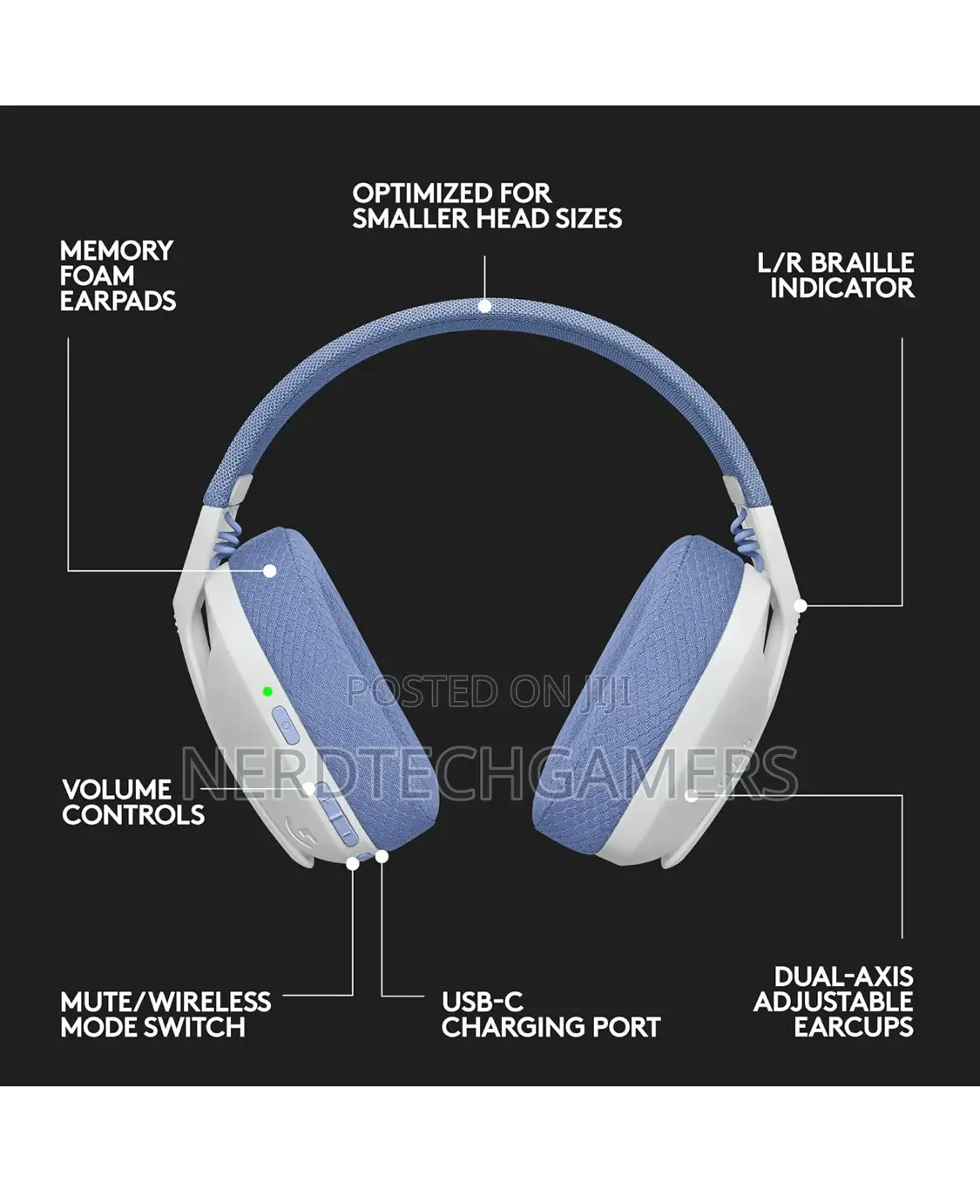 Logitech G435 LIGHTSPEED Wireless Gaming Headset - Black