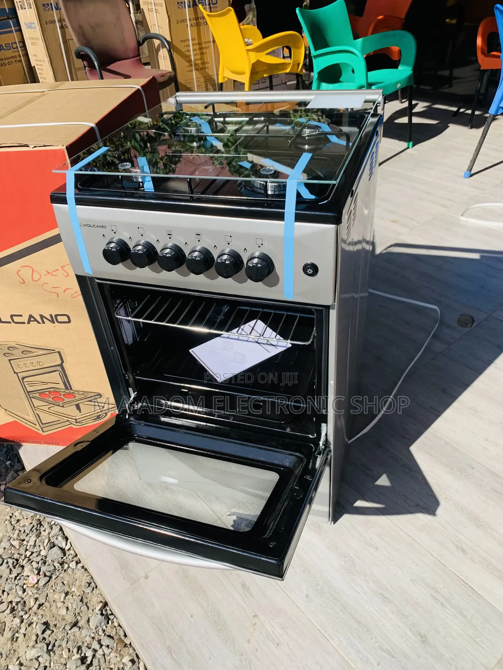 Anti Rust 4 Burner Gas Cooker With Oven