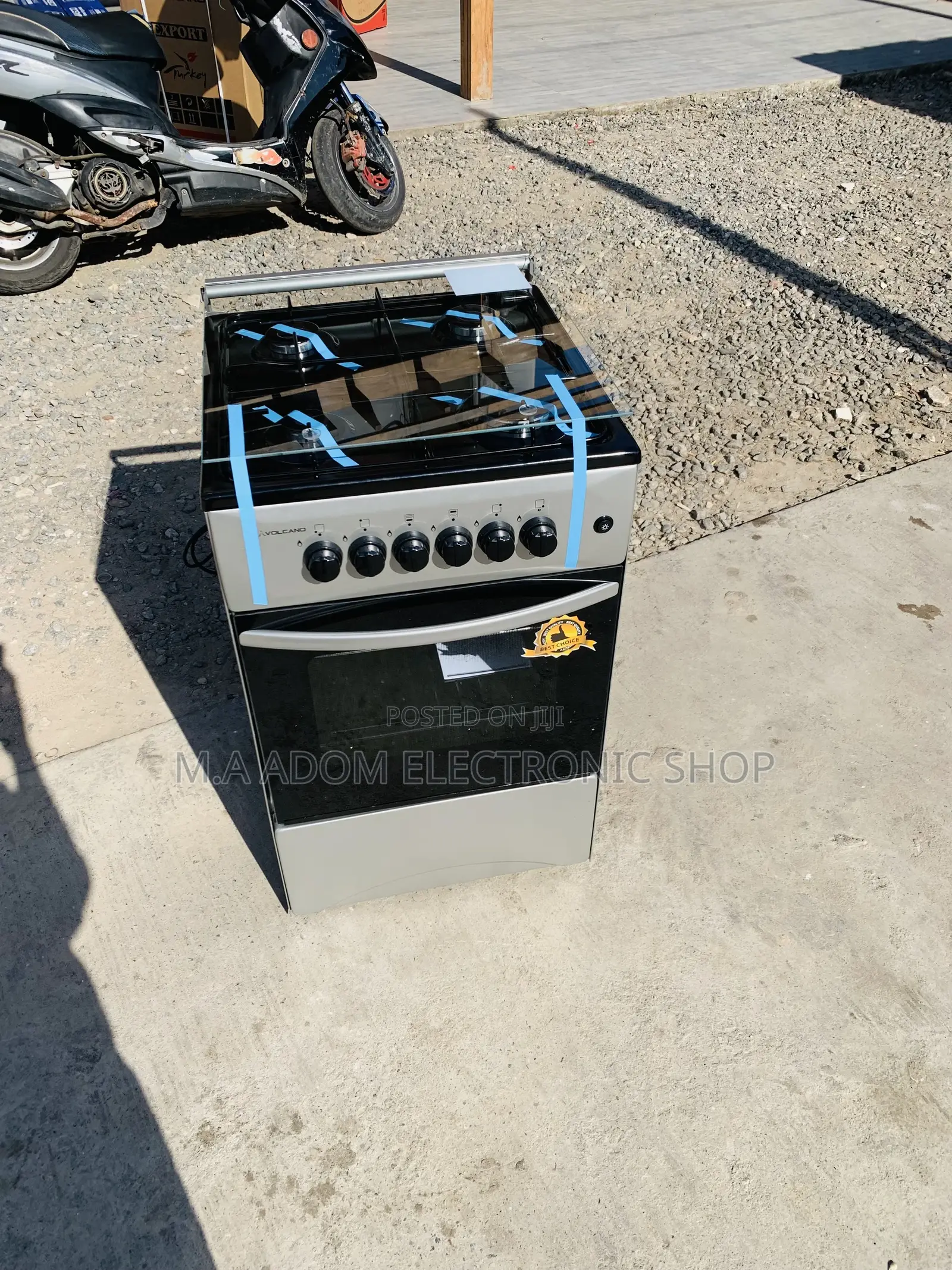 Gray/Silver Color Volcano 50x50 Burner With Oven