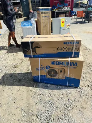 One Remote Control AC Bruhm White Split R410 Gas 1.5hp