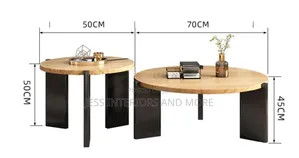 Solid Wood Center Table Set