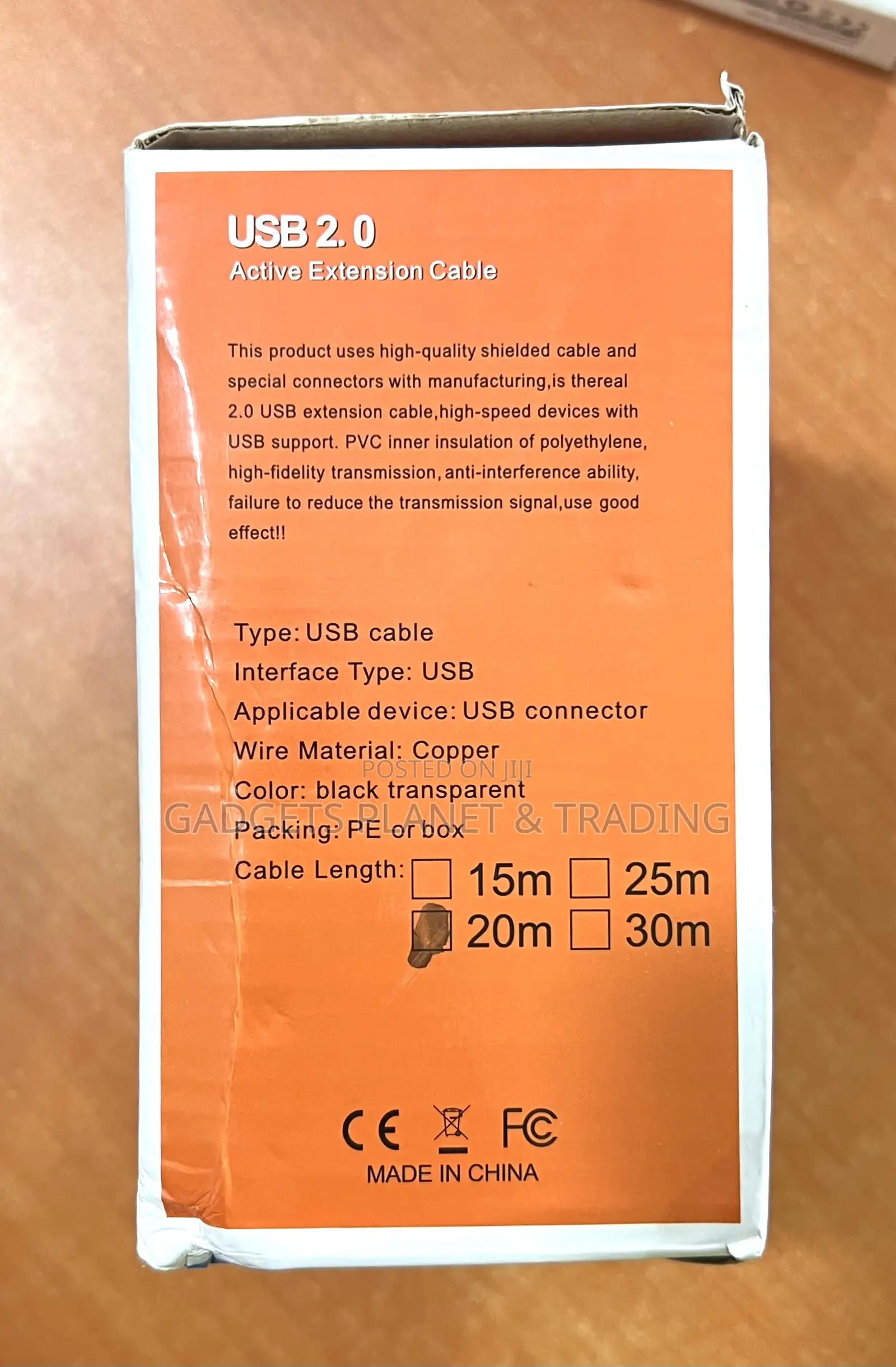 USB 2.0 Active Extension Cable (Male to Female)Highspeed 20M