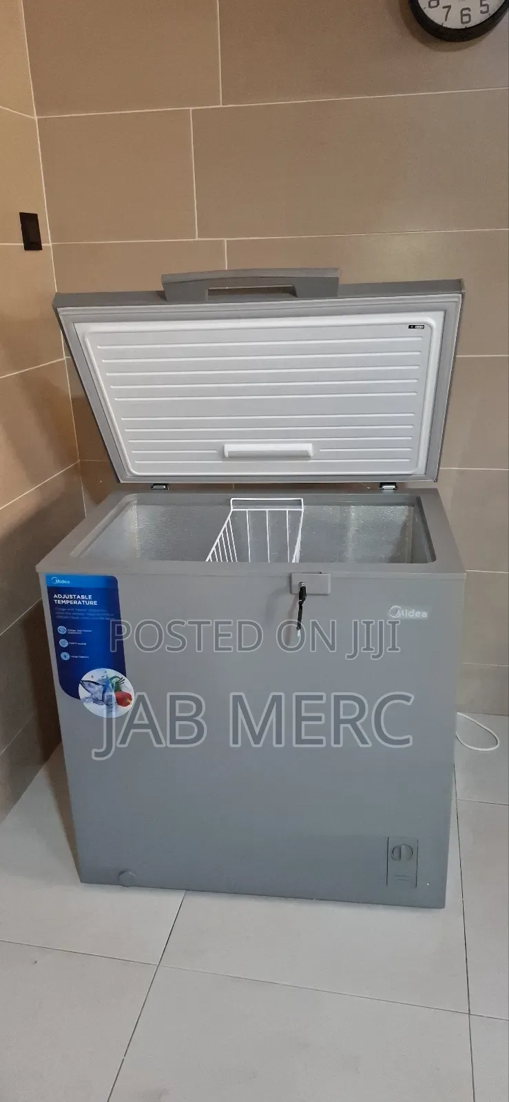 Inverter Midea 198 Liters Chest Mini Freezer Grey New Discount Price