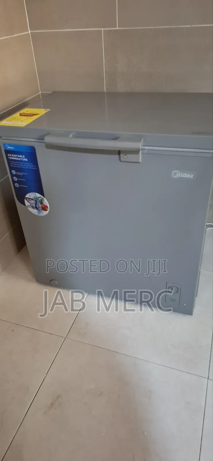 Inverter Midea 198 Liters Chest Mini Freezer Grey New Discount Price