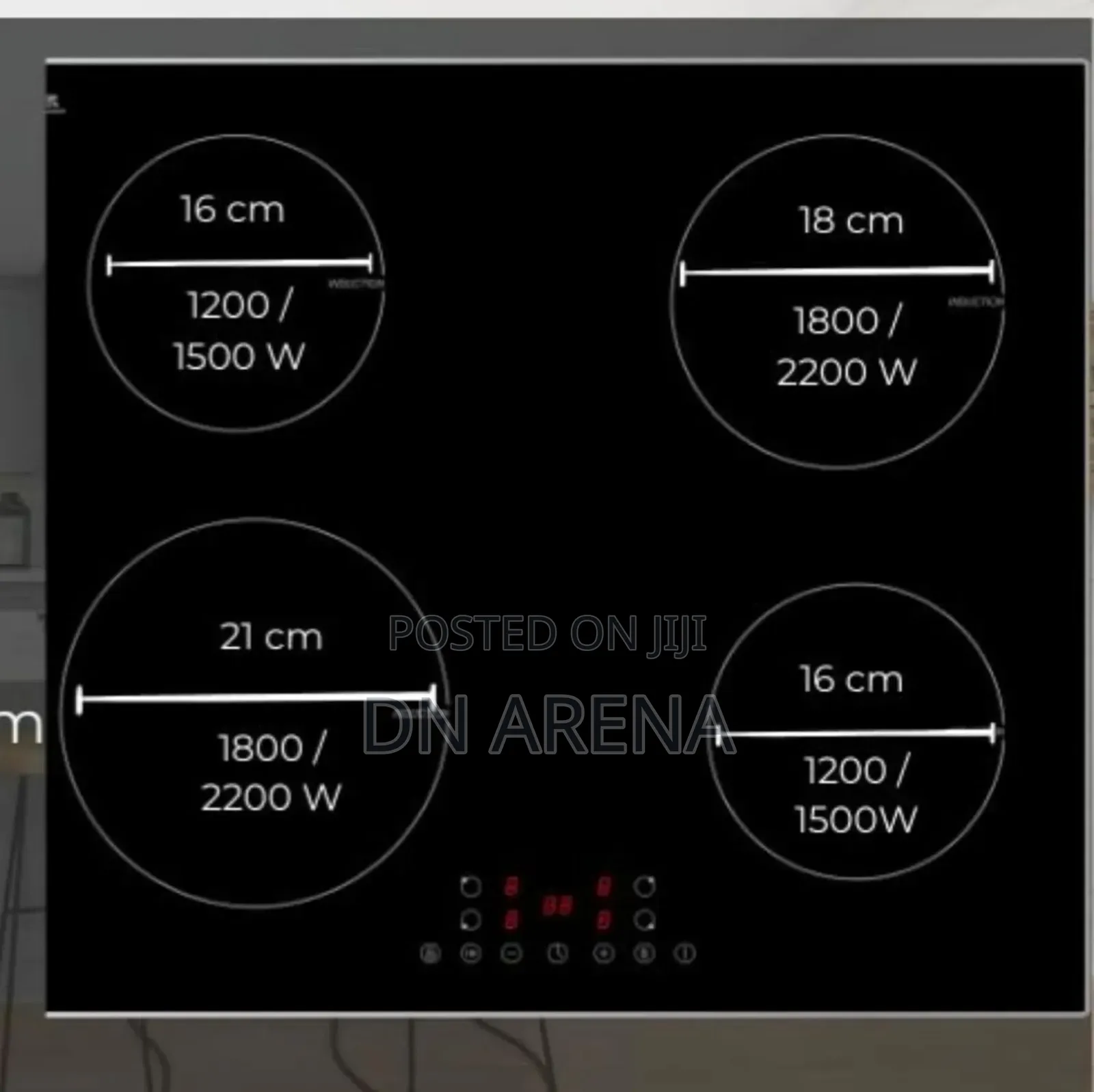 PKM IN 4 B3 G Induction Glass Ceramic Hob 4-Way Booster