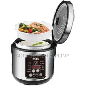 DSP 8litre Multi-Functional Rice Cooker Steamer Pan,Silver