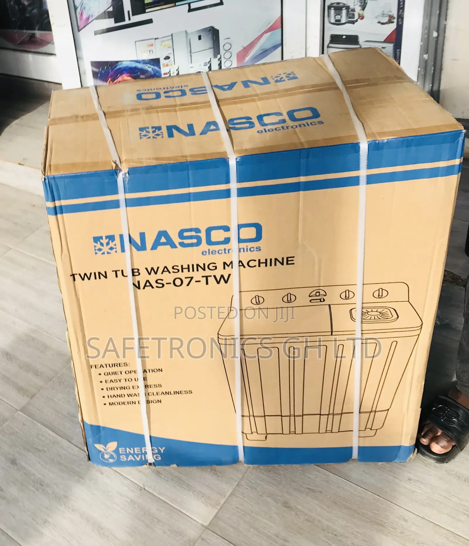 White Dualwasher Nasco 7kg Topload Semi Auto ~