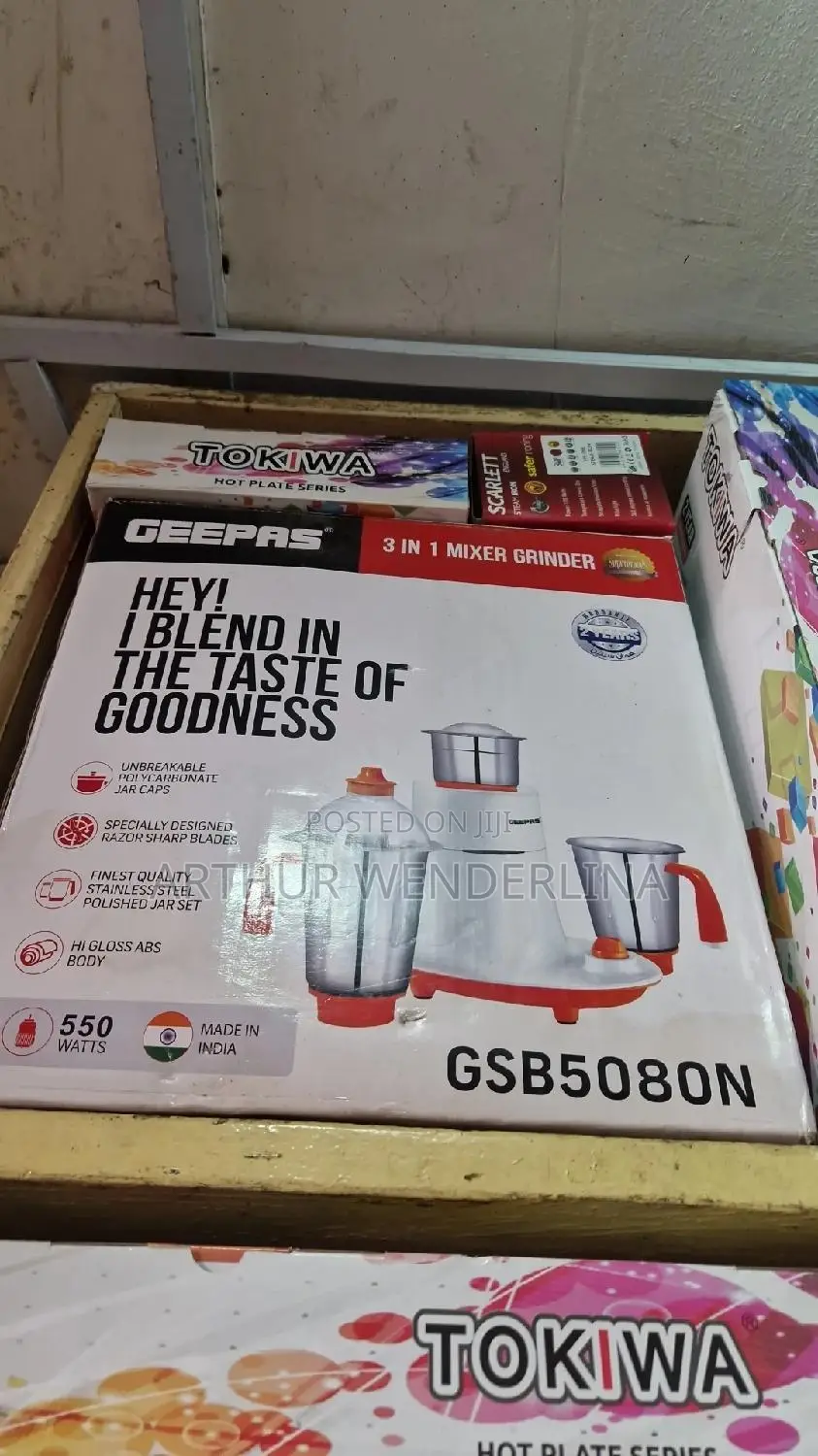 3-in-1 Mixer Grinder GSB5080 Geepas
 ( 550watt)
