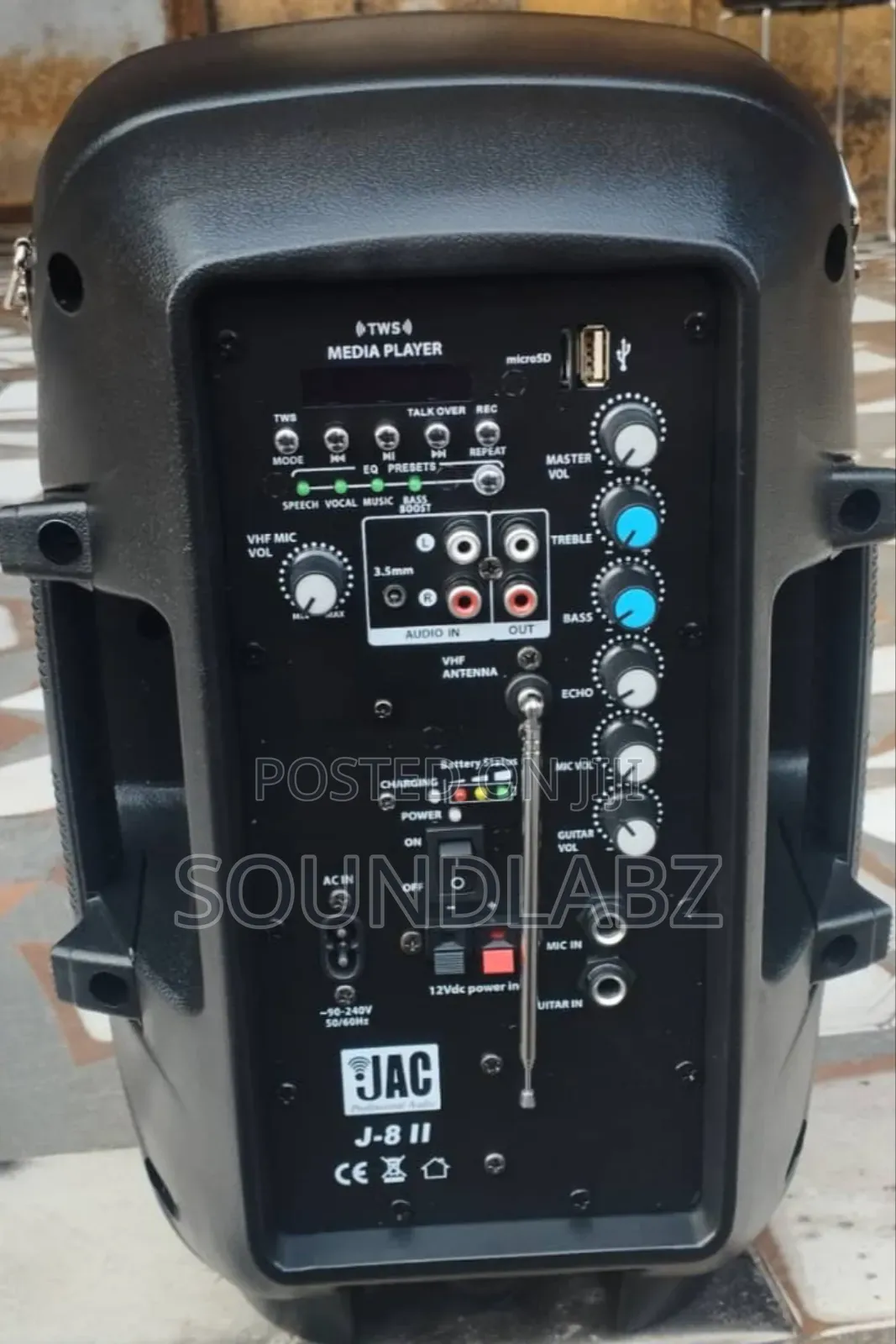 JAC 8inches Bluetooth Speaker With One Microphone and Strap