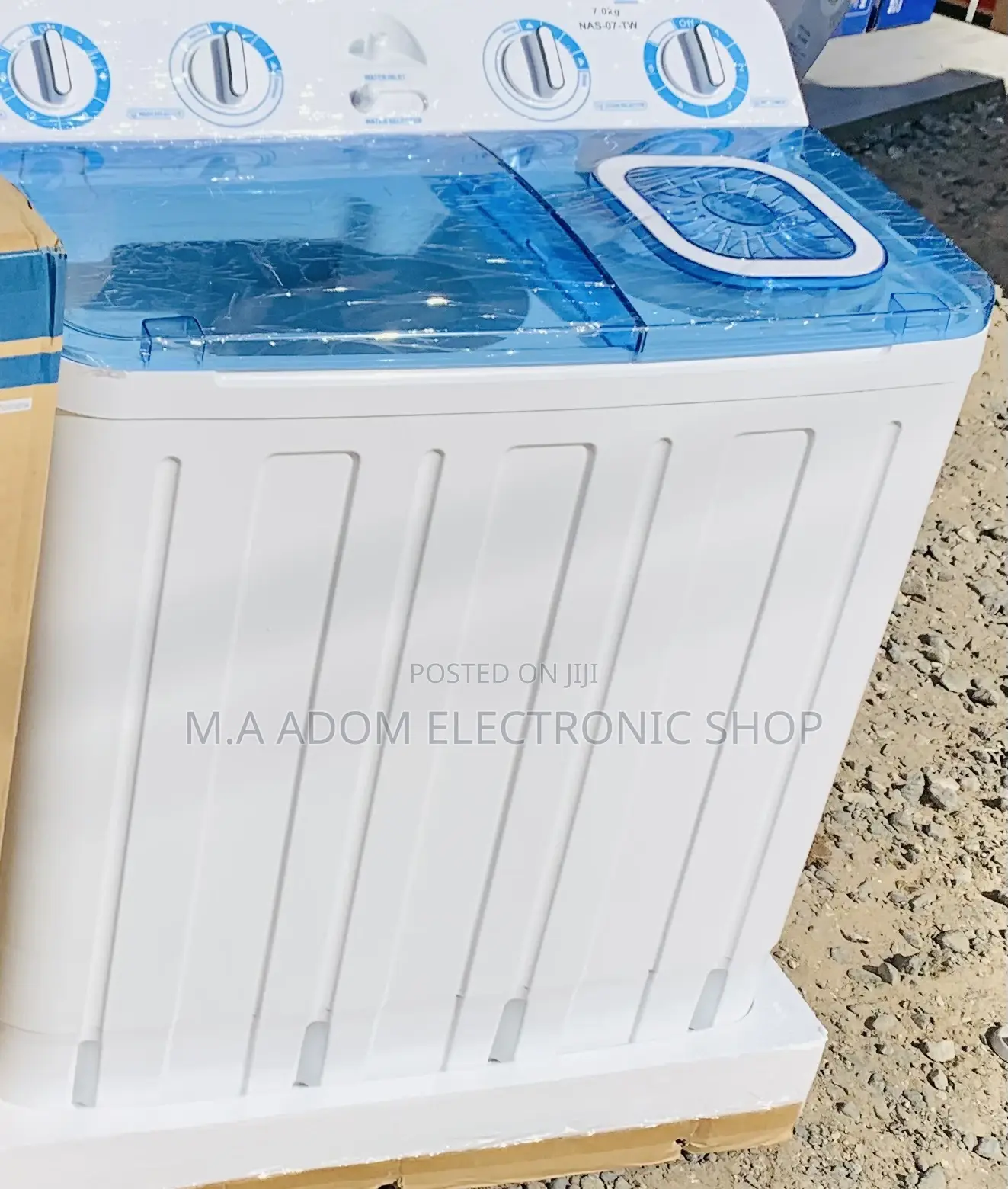 White Sea Blue Colour 7kg Washing Semi Automatic W/Mc