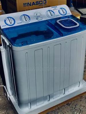 White Blue Nasco 7kg Semi Automatic Twin Tub W/Mc