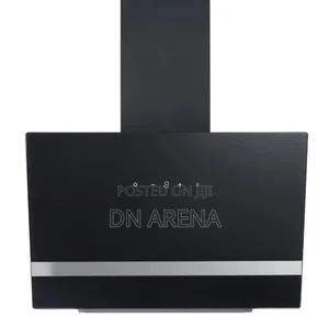 PKM Wall Hood Stainless Steel Glass Black80cm LED Lighting