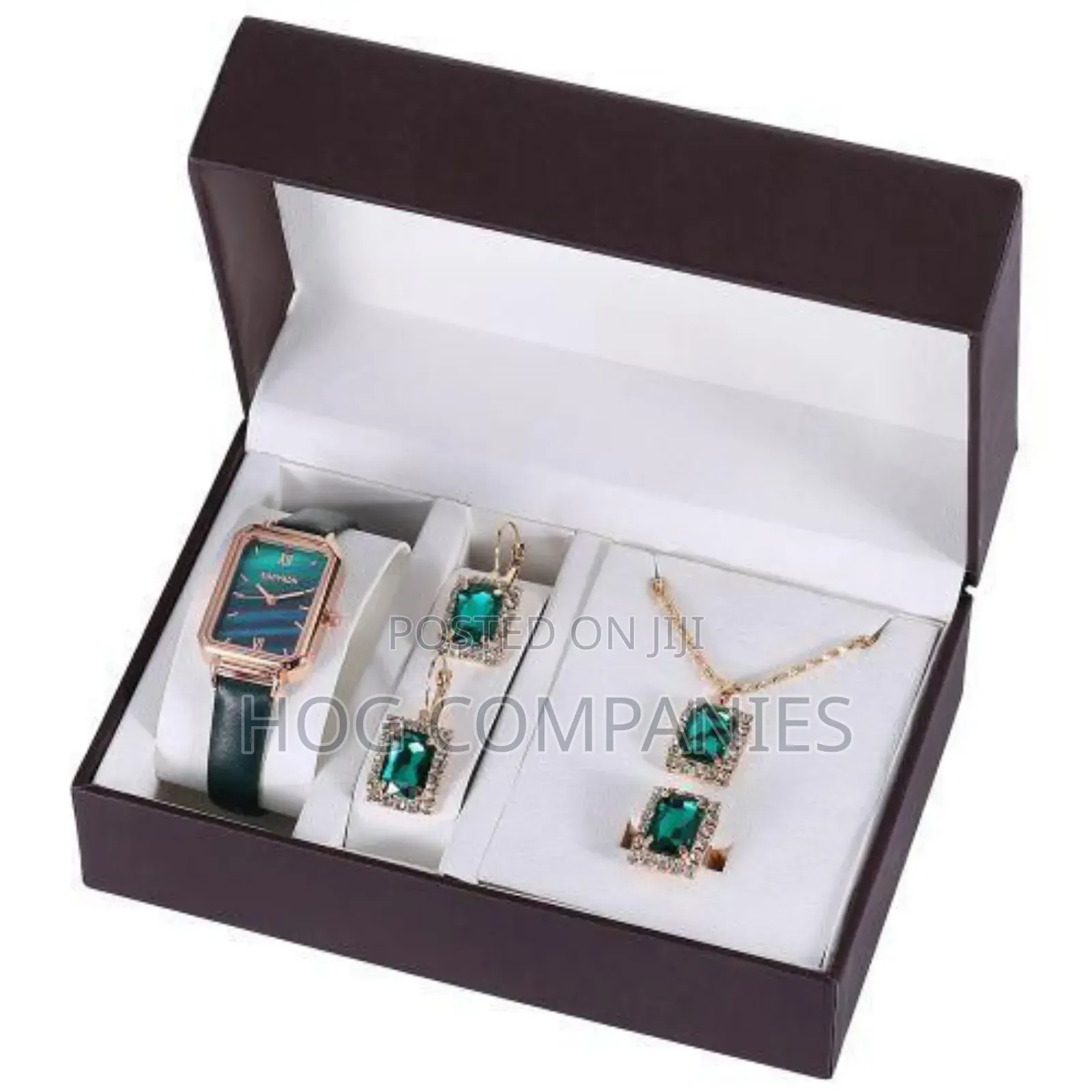 Ladies Jewelry Watch Necklace Ring Valentine Gift Set -Fast Delivery