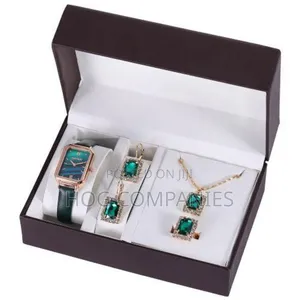 Ladies Jewelry Watch Necklace Ring Valentine Gift Set -Fast Delivery