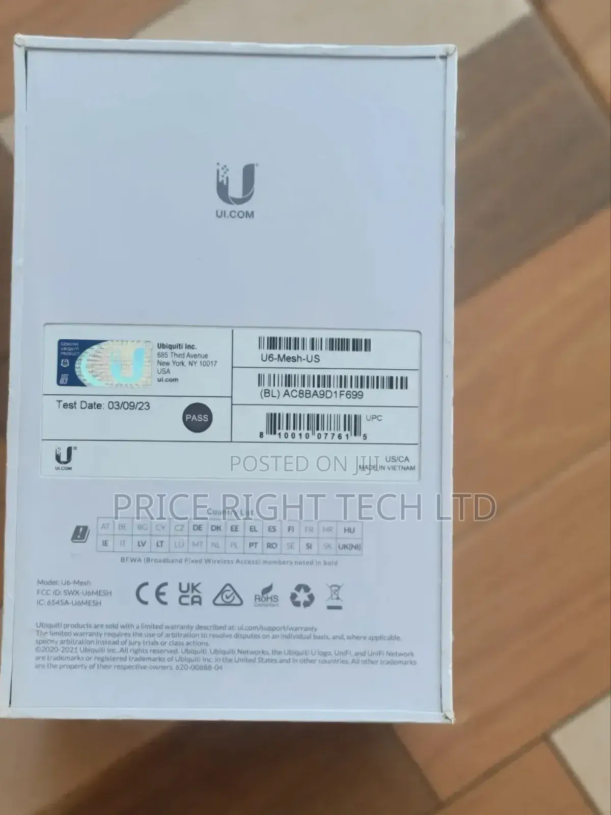 Brand New Ubiquiti Unifi U6-Mesh-Us Acccess Point