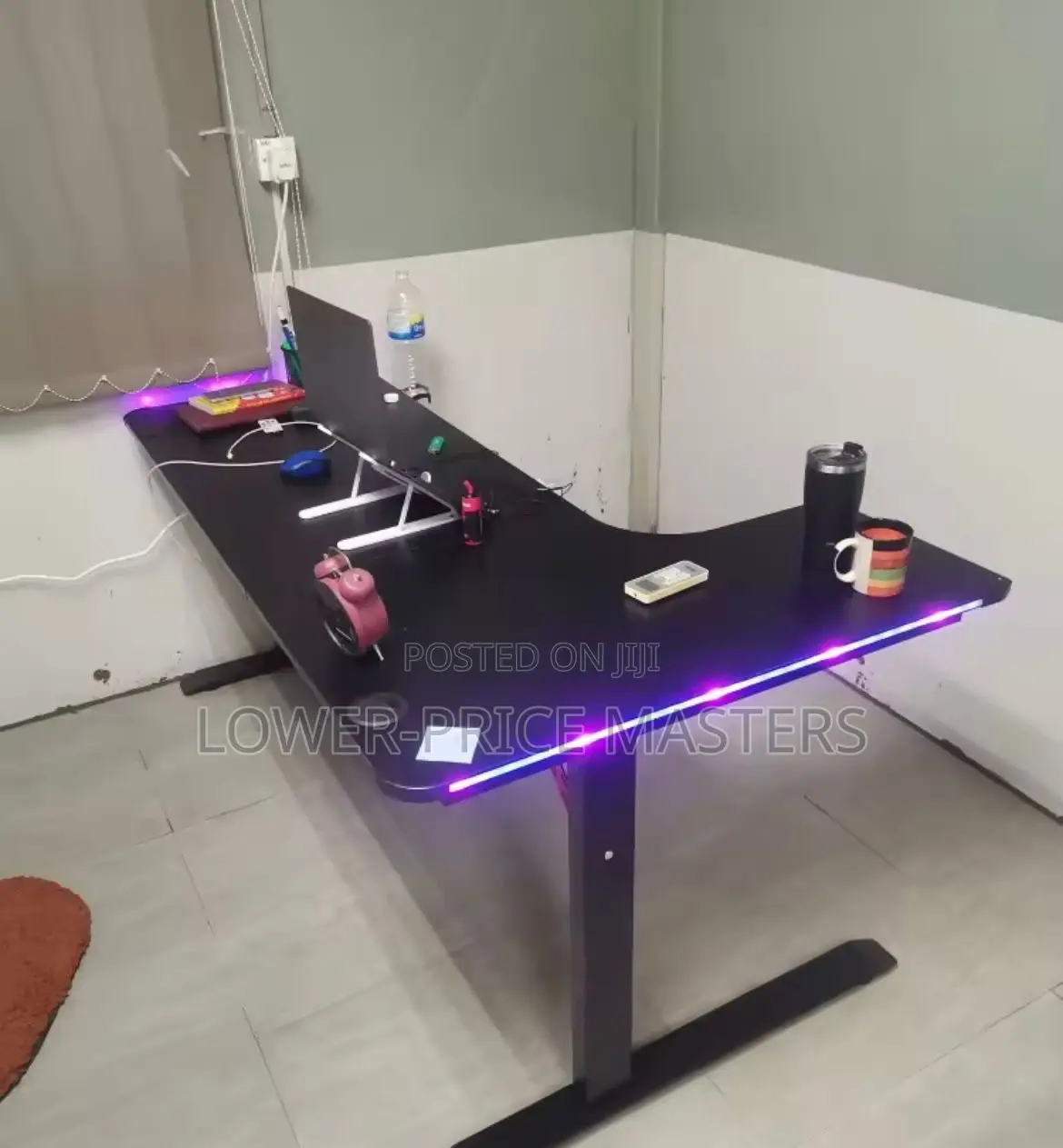 Gaming Table With RGB Light and Headset Holder