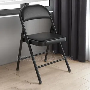 Foldable Black Metal Chair