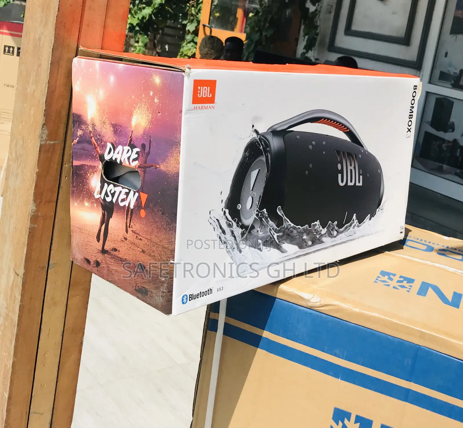 Uniquely Designed Boombox 3 Bluetooth JBL Speakers