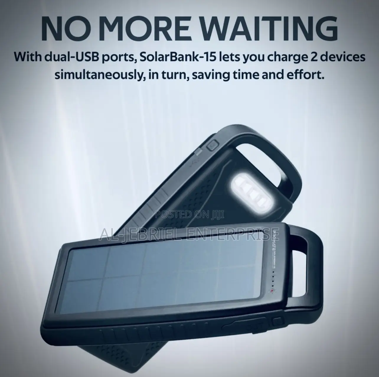 Promate Solarbank 20 Powerbank + 2.1A USB Port Led Light