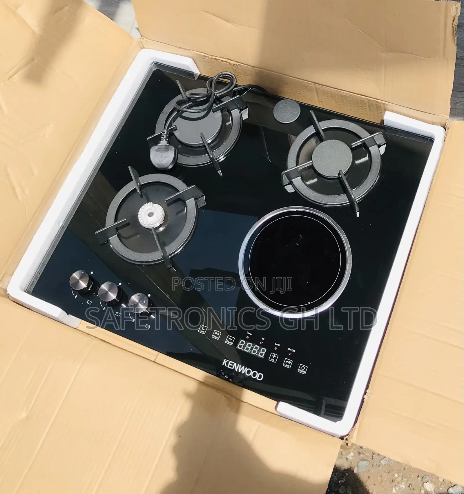 Order Black Glass Kenwood 60cm 3 Gas 1 Electric
