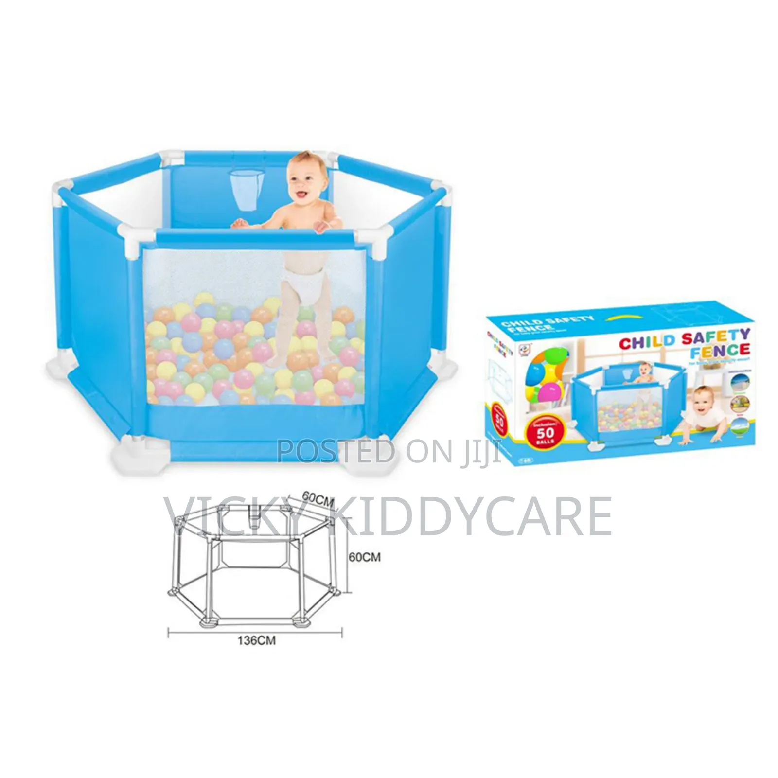 Baby Play Fence With 50 Balls Included