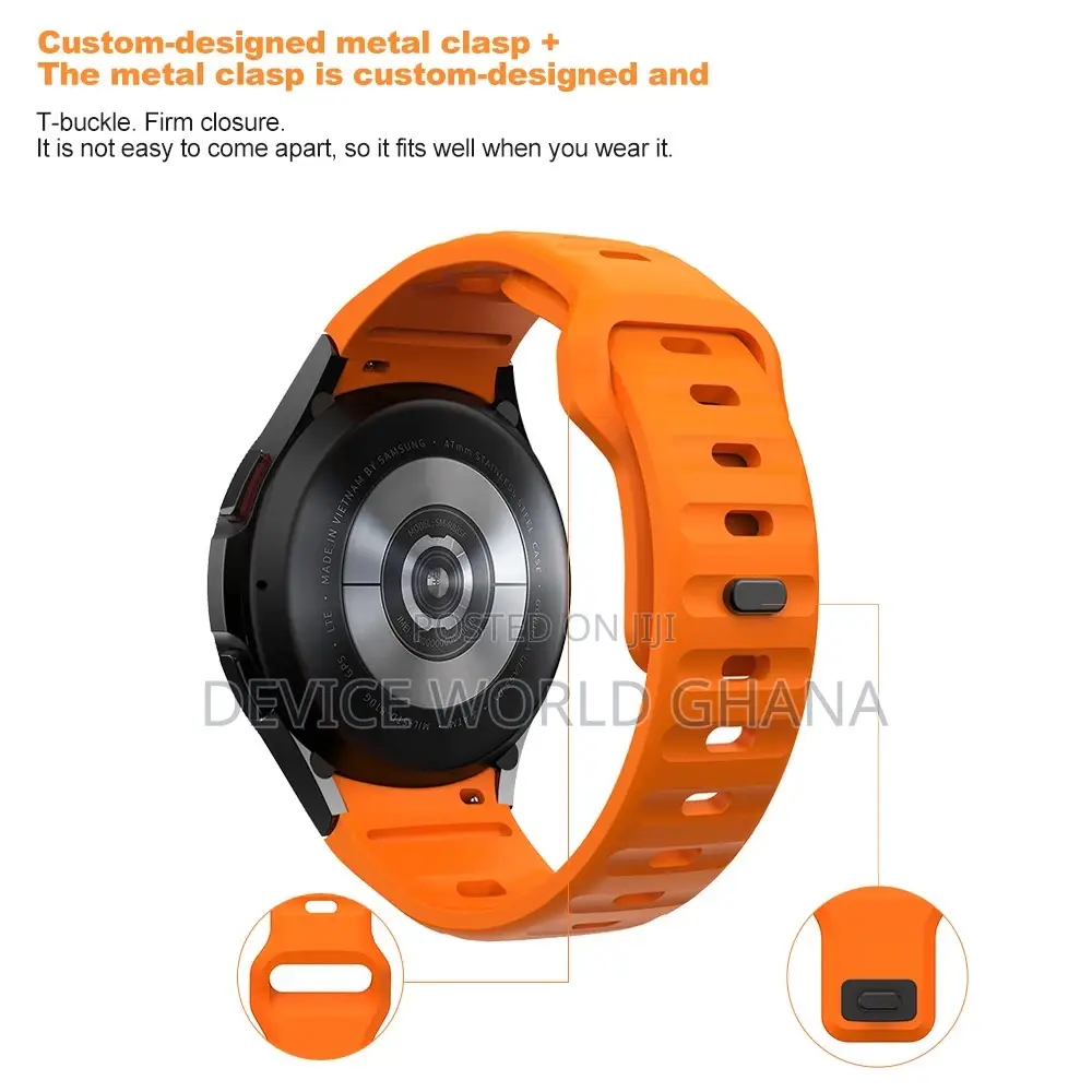 Bz Silicone Strap / Band For Samsung Watch 4 5 5pro 6 And 7
