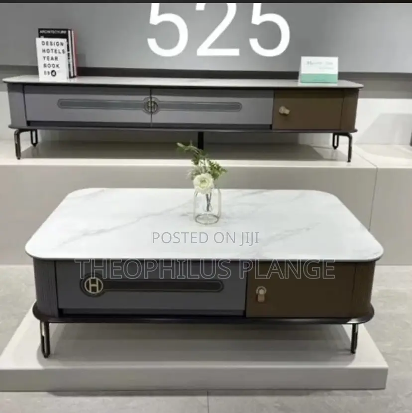 Tv Stand and Center Table Set, Modern Living Room Set